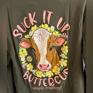 Green simply southern long sleeve size medium